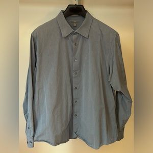 Apt 9 blue stripe button up